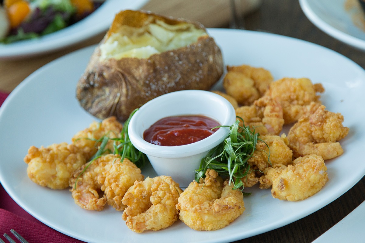 Fried Shrimp with Baked Potato